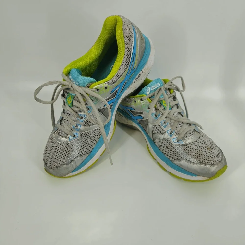 Asics GT 2000 4 Shoes Womens 10.5 2A Running Sneakers T659N Silver Multicolor